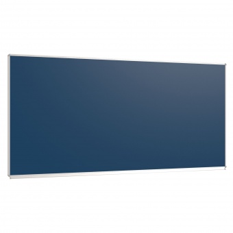 Wandtafel Stahlemaille blau, 250x120 cm, mit durchgehender Ablage, 